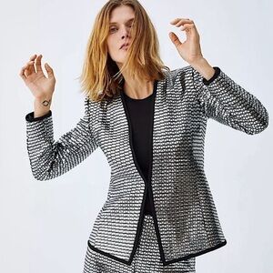 Zara Trinny Silver Triangle Sequin Metallic Blazer
